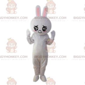 Στολή μασκότ Bunny BIGGYMONKEY™, βελούδινη στολή λαγουδάκι.