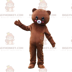 BIGGYMONKEY™ fantasia de mascote de ursinho romântico, fantasia