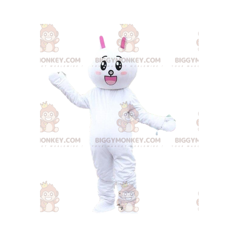 Στολή μασκότ Bunny BIGGYMONKEY™, βελούδινη στολή λαγουδάκι.