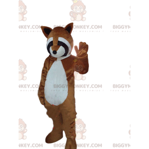Waschbär BIGGYMONKEY™ Maskottchenkostüm, roter Pandakostüm