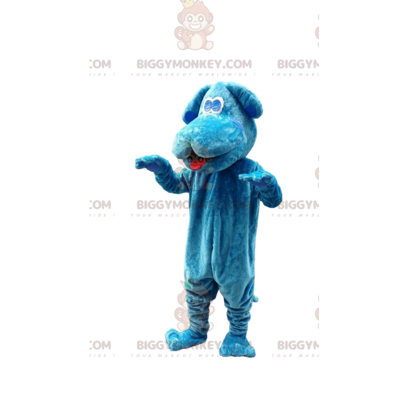 Kostým maskota psa BIGGYMONKEY™, kostým pejska, modré zvířecí