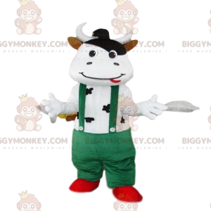 Costume da mascotte da mucca BIGGYMONKEY™, costume da fattoria