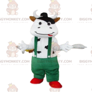 Maskotka krowa BIGGYMONKEY™, kostium farmera, przebranie bydła