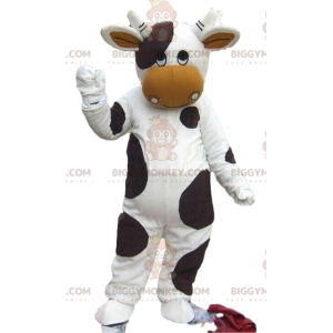 Lehmäasu, maatilan BIGGYMONKEY™ maskottiasu, karjan naamio -