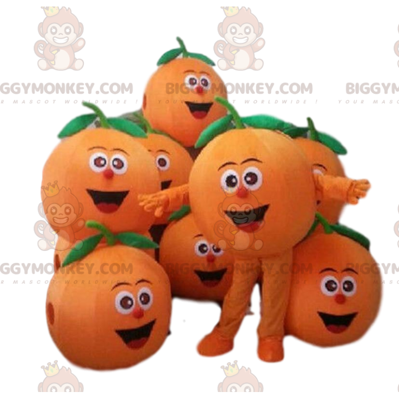 Costume da mascotte BIGGYMONKEY™ arancione, costume da frutta