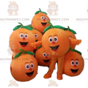 Orange BIGGYMONKEY™ mascot costume, fruit costume, clementine