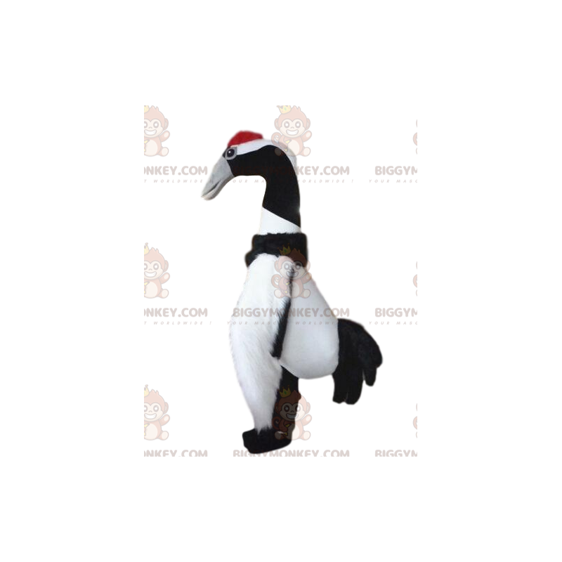 Μαύρο και άσπρο κοστούμι μασκότ Big Bird BIGGYMONKEY™, Στολή