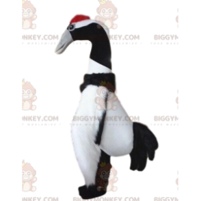 Costume de mascotte BIGGYMONKEY™ de grand oiseau noir et blanc