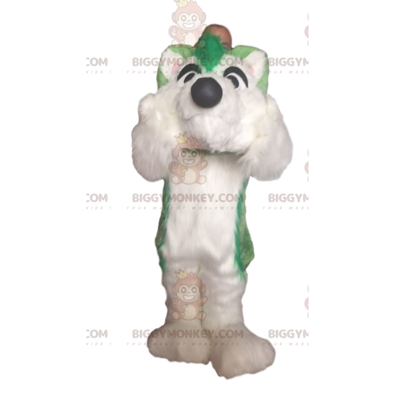 BIGGYMONKEY™ Maskottchenkostüm Husky, Hundekostüm, pelziger