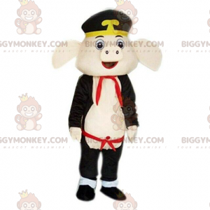 Grise BIGGYMONKEY™ maskotkostume, grisekostume, bondekjole -