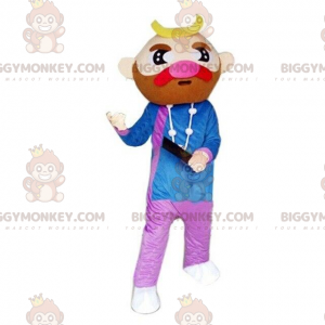 BIGGYMONKEY™ costume mascotte uomo baffuto, costume barbuto