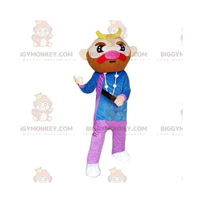 Costume de mascotte BIGGYMONKEY™ d'homme moustachu, costume