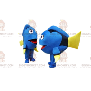 Traje de mascote BIGGYMONKEY™ de Dory, o famoso peixe marinho