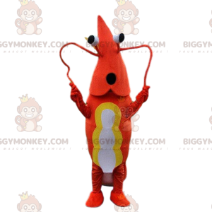 Camarón BIGGYMONKEY™ traje de mascota, traje de cangrejo
