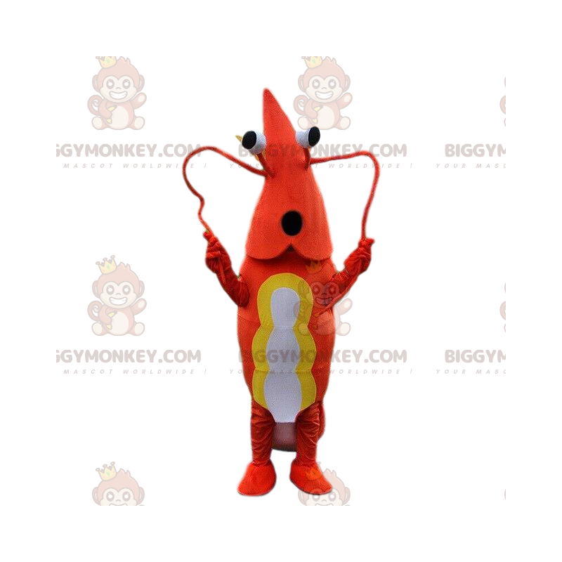 Shrimp BIGGYMONKEY™ Maskottchenkostüm, Langustenkostüm