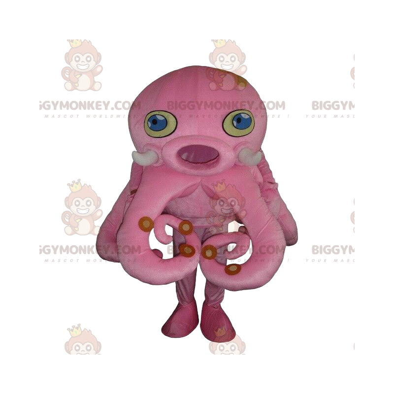 Costume de mascotte BIGGYMONKEY™ de poulpe rose, costume de