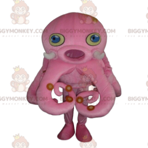 Costume da mascotte polpo rosa BIGGYMONKEY™, costume da polpo