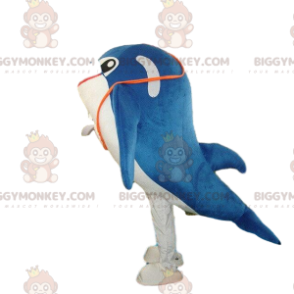 Costume de mascotte BIGGYMONKEY™ de dauphin, costume de