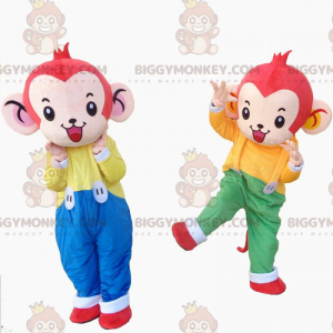 2 BIGGYMONKEY™s monkey mascot, chimpanzee costume, jungle