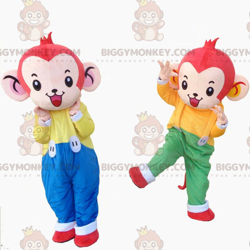 2 BIGGYMONKEY™s abe maskot, chimpanse kostume, jungle kostume -