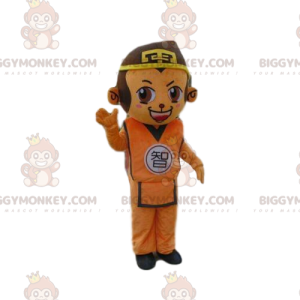 Costume de mascotte BIGGYMONKEY™ de singe en tenue asiatique