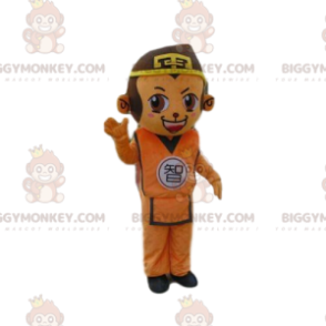 BIGGYMONKEY™ apinan maskottiasu aasialaisessa asussa, puku