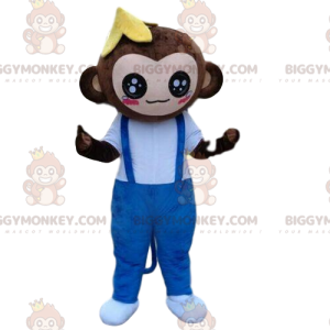Monkey BIGGYMONKEY™ mascot costume, banana costume, exotic