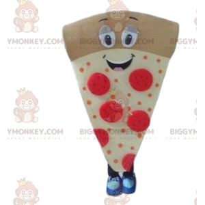 Pizza slice BIGGYMONKEY™ mascot costume, pizza costume, pizza