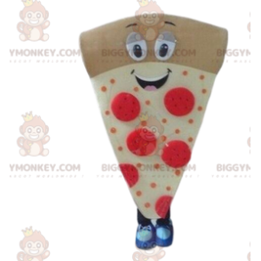 Fato de mascote de fatia de pizza BIGGYMONKEY™, fantasia de