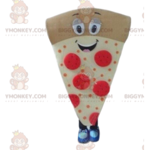 Pizzaplak BIGGYMONKEY™ mascottekostuum, pizzakostuum