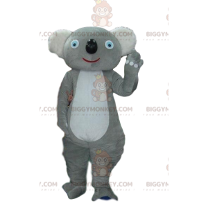 Traje de mascote BIGGYMONKEY™ de coala cinza, traje da