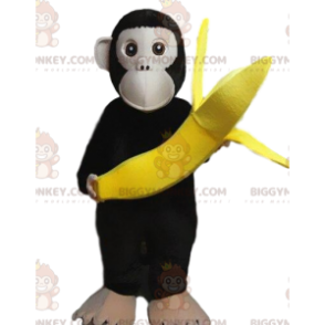 BIGGYMONKEY™ maskotdräkt av apa som bär en banan, babiandräkt -