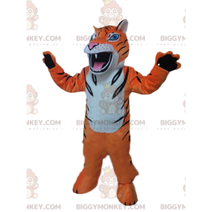 Costume de mascotte BIGGYMONKEY™ de tigre féroce, costume de