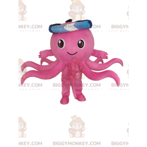 Costume da mascotte polpo rosa BIGGYMONKEY™, costume da polpo