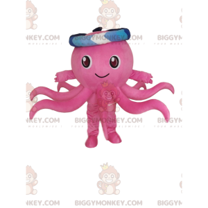 Rosa bläckfisk BIGGYMONKEY™ maskotdräkt, bläckfiskdräkt