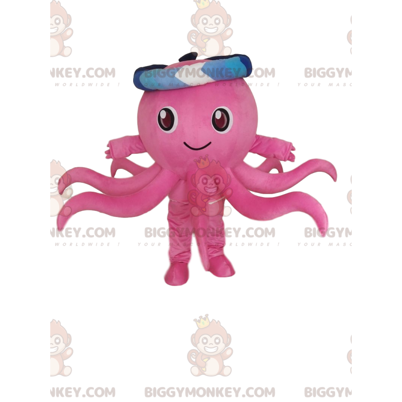 Costume da mascotte polpo rosa BIGGYMONKEY™, costume da polpo