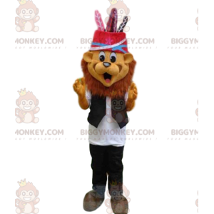 Feestelijk Leeuw BIGGYMONKEY™ mascottekostuum, stijlvol