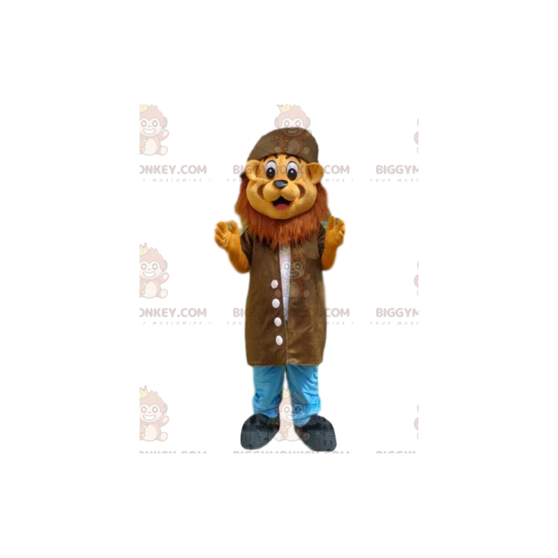 Disfraz de mascota Lion BIGGYMONKEY™, disfraz de explorador