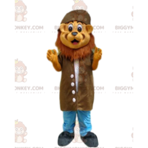 Lion BIGGYMONKEY™ mascot costume, explorer costume, adventurer