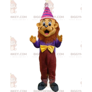 Festive lion BIGGYMONKEY™ mascot costume, colorful tiger