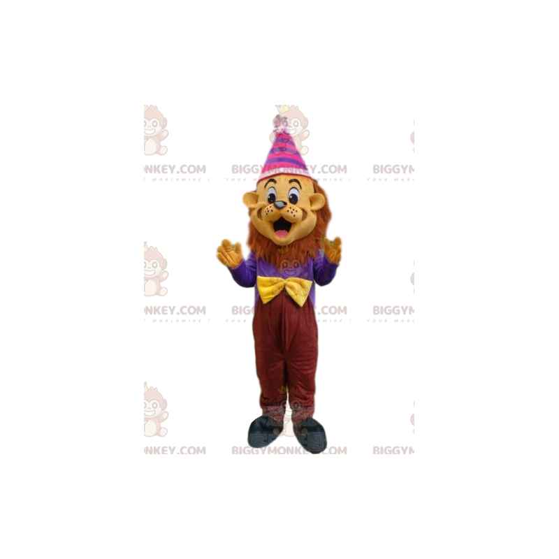 Slavnostní kostým maskota lva BIGGYMONKEY™, barevný kostým