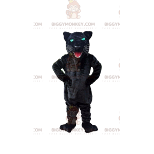 BIGGYMONKEY™ Roaring Black Panther-mascottekostuum