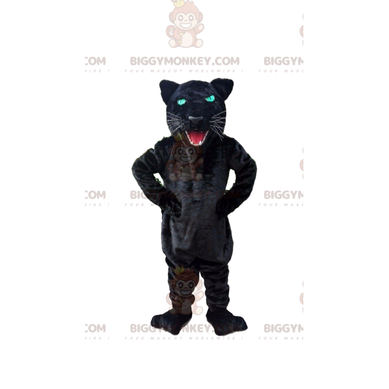 BIGGYMONKEY™ Roaring Black Panther-mascottekostuum