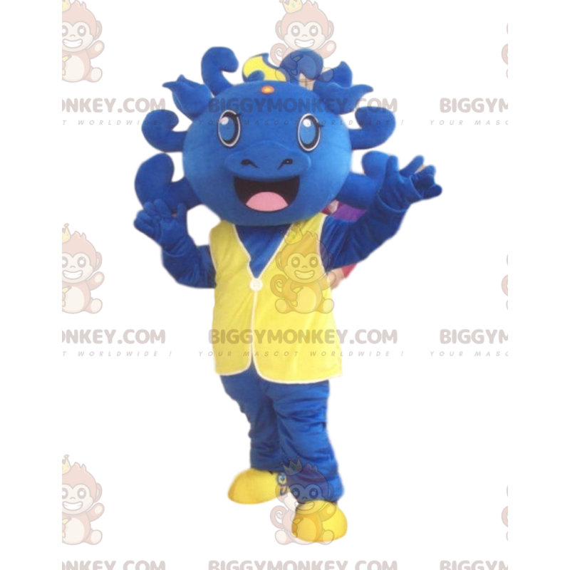 Costume de mascotte BIGGYMONKEY™ de dinosaure, costume bleu