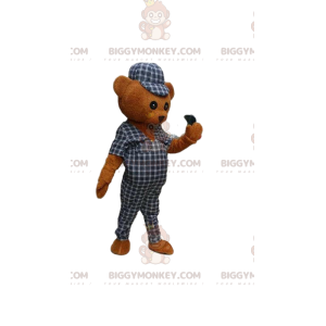Bamse BIGGYMONKEY™ maskot kostume, brun bjørn kostume, plys