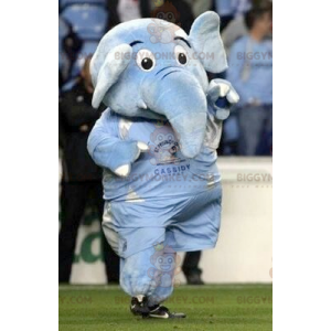 Costume de mascotte BIGGYMONKEY™ d'éléphant bleu géant -