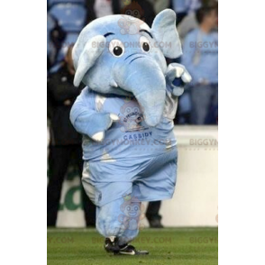 Gigantische blauwe olifant BIGGYMONKEY™ mascottekostuum -