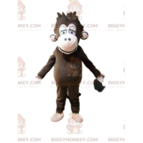 Traje de mascota de mono marrón BIGGYMONKEY™, traje de fatiga