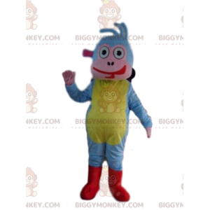 Costume de mascotte BIGGYMONKEY™ de Babouche, le singe coloré