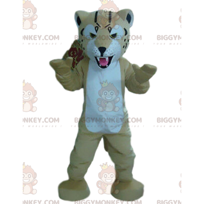 Tiger BIGGYMONKEY™ mascot costume, feline costume, giant cougar